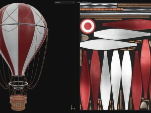 Hot Air Ballon 3D Model