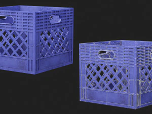 Wooden and Plastic Boxes 3D Model