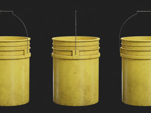 Metal and Plastic Buckets 3D Model