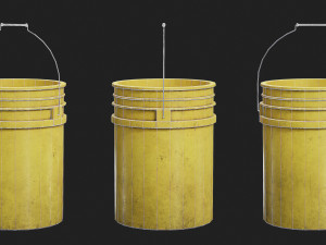 Metal and Plastic Buckets 3D Model