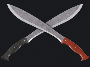 Camping Rusty Machete 3D-Modell