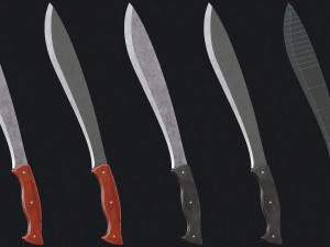 Camping Rusty Machete 3D-Modell