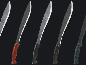 Camping Rusty Machete 3D-Modell