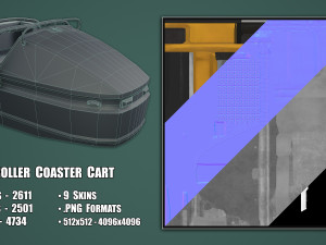 Roller Coaster Cart 3D Model