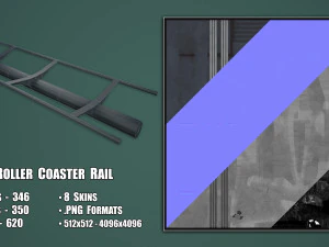 Carrello delle montagne russe Modello 3D