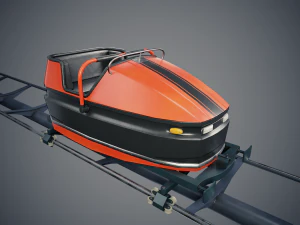 Carrello delle montagne russe Modello 3D