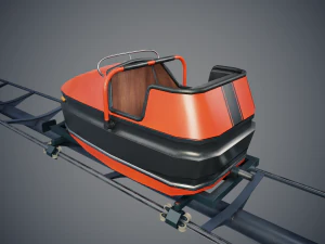 Carrello delle montagne russe Modello 3D
