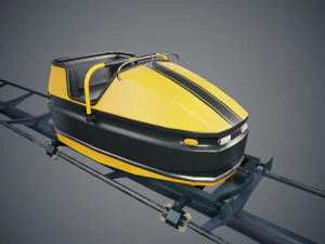 Carrello delle montagne russe Modello 3D