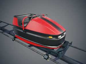 Carrello delle montagne russe Modello 3D