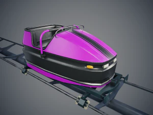 Carrello delle montagne russe Modello 3D