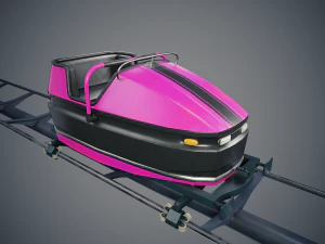 Carrello delle montagne russe Modello 3D