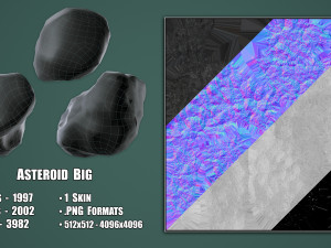Set of 22 Asteroids 3D 모델