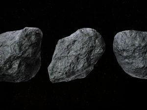 Set of 22 Asteroids 3D Model