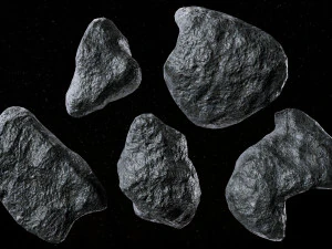 Set of 22 Asteroids 3D Model