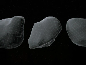 Set of 22 Asteroids 3D Model