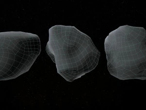 Set of 22 Asteroids 3D Model