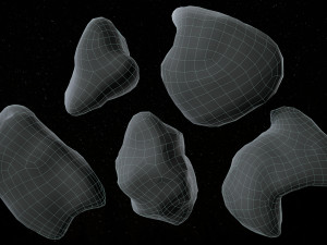 Set of 22 Asteroids 3D 모델
