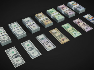 American Paper Money 3D मॉडल