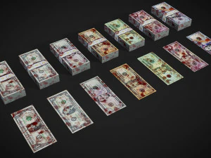 Cartamoneta americana Modello 3D