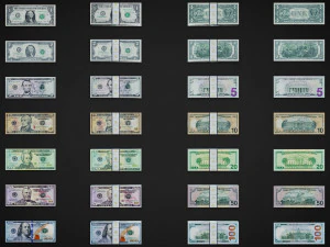 Cartamoneta americana Modello 3D