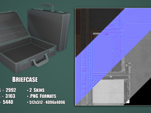 Office Leather Briefcase 3Dモデル