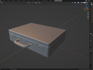 Office Leather Briefcase 3Dモデル