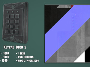 Keypad Lock 2 3D Model