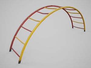 Set of 2 Painted Playground Monkey Bars 3D 모델