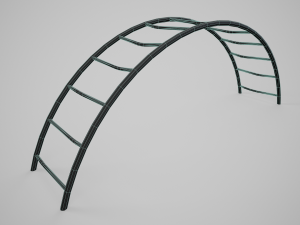 Set of 2 Painted Playground Monkey Bars 3D 모델