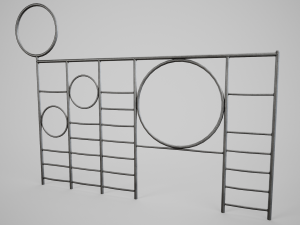 Painted Playground Wall Bars Modelo 3D