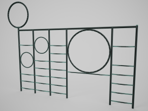 Painted Playground Wall Bars Modelo 3D
