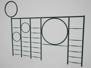 Spalliera per parco giochi dipinta Modello 3D