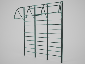 Painted Playground Horizontal Bar 3D Model