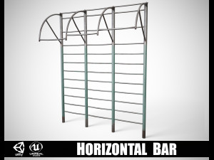 Painted Playground Horizontal Bar Modelo 3D