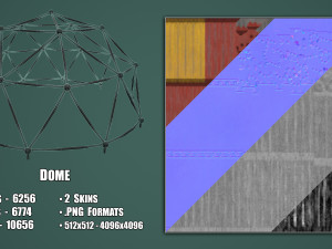 Painted Playground Dome 3D Model