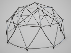 Painted Playground Dome 3D Model