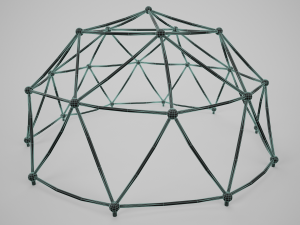 Painted Playground Dome 3D Model