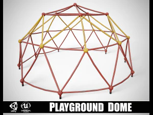 페인트칠된 놀이터 돔 3D 모델