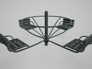 Painted Playground Carousel 1 3D Модель