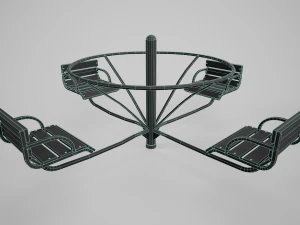 Giostra del parco giochi dipinta 1 Modello 3D