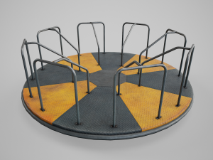 Painted Playground Carousel 2 3D Model
