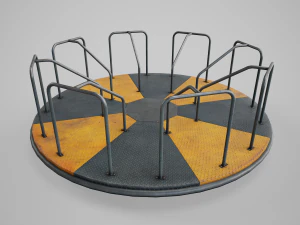 Giostra del parco giochi dipinta 2 Modello 3D