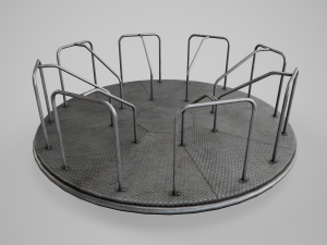 Painted Playground Carousel 2 3D Model