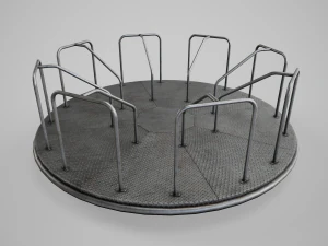 Giostra del parco giochi dipinta 2 Modello 3D