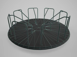 Giostra del parco giochi dipinta 2 Modello 3D