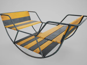 Painted Playground Balancer Boat 3D Model