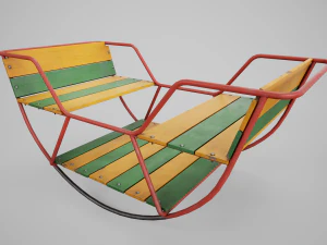 Painted Playground Balancer Boat 3D Model