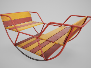 Painted Playground Balancer Boat 3D Model
