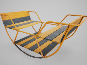 Painted Playground Balancer Boat 3D Model