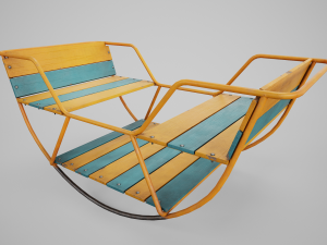 Painted Playground Balancer Boat 3D Model